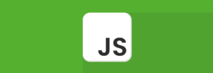 Logo van JavaScript, met de letters ‘JS’ in zwart op een witte achtergrond met groene omlijsting.