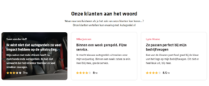Duidelijke reviews kunnen helpen voor meer sociale bewijskracht op je landingspagina