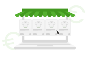 Een voorbeeld van een fysieke winkel die via een webshop verkoopt.