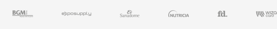 Slider met logo's als voorbeeld van B2B webdesign