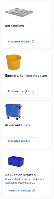 Transoplastshop categorieën